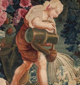 Tapisserie des "Enfants jardiniers", détail, Musée national du château de Pau