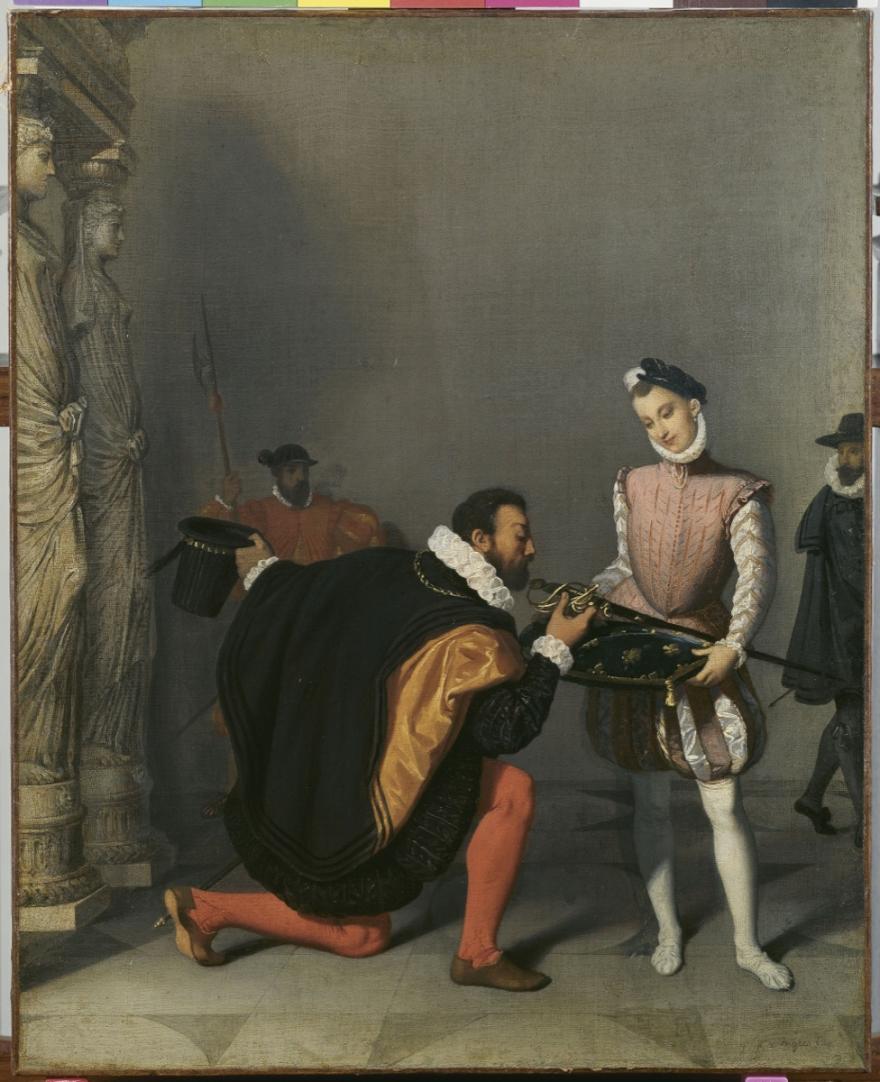 Media Name: o_83-000778-02_-_ingres_jean-auguste-dominique_1780-1867_-_don_pedro_de_tolede_baisant_lepee_dhenri_iv.jpg