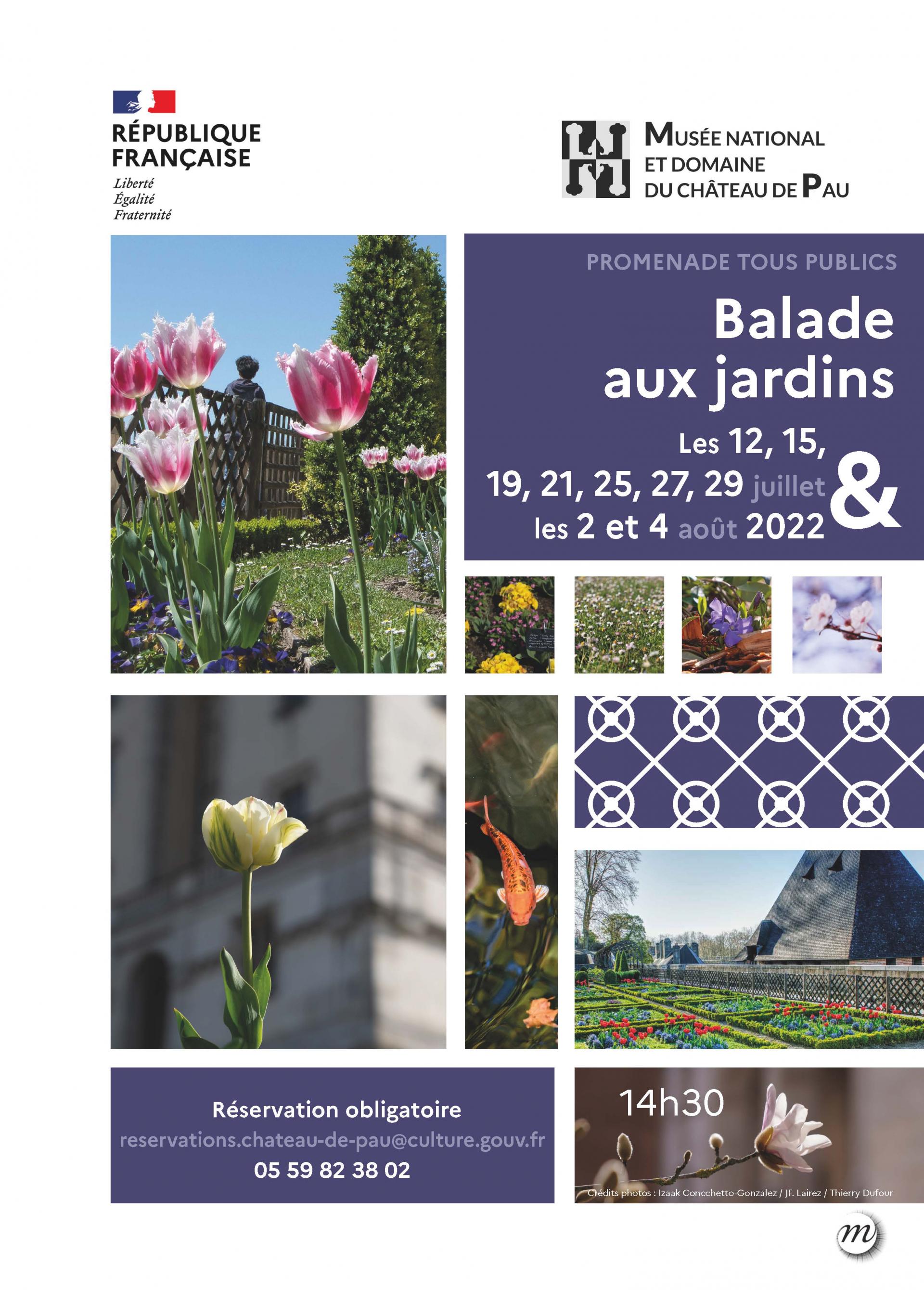 Affiche_balade_aux_jardins_chateau_pau_ete_2022