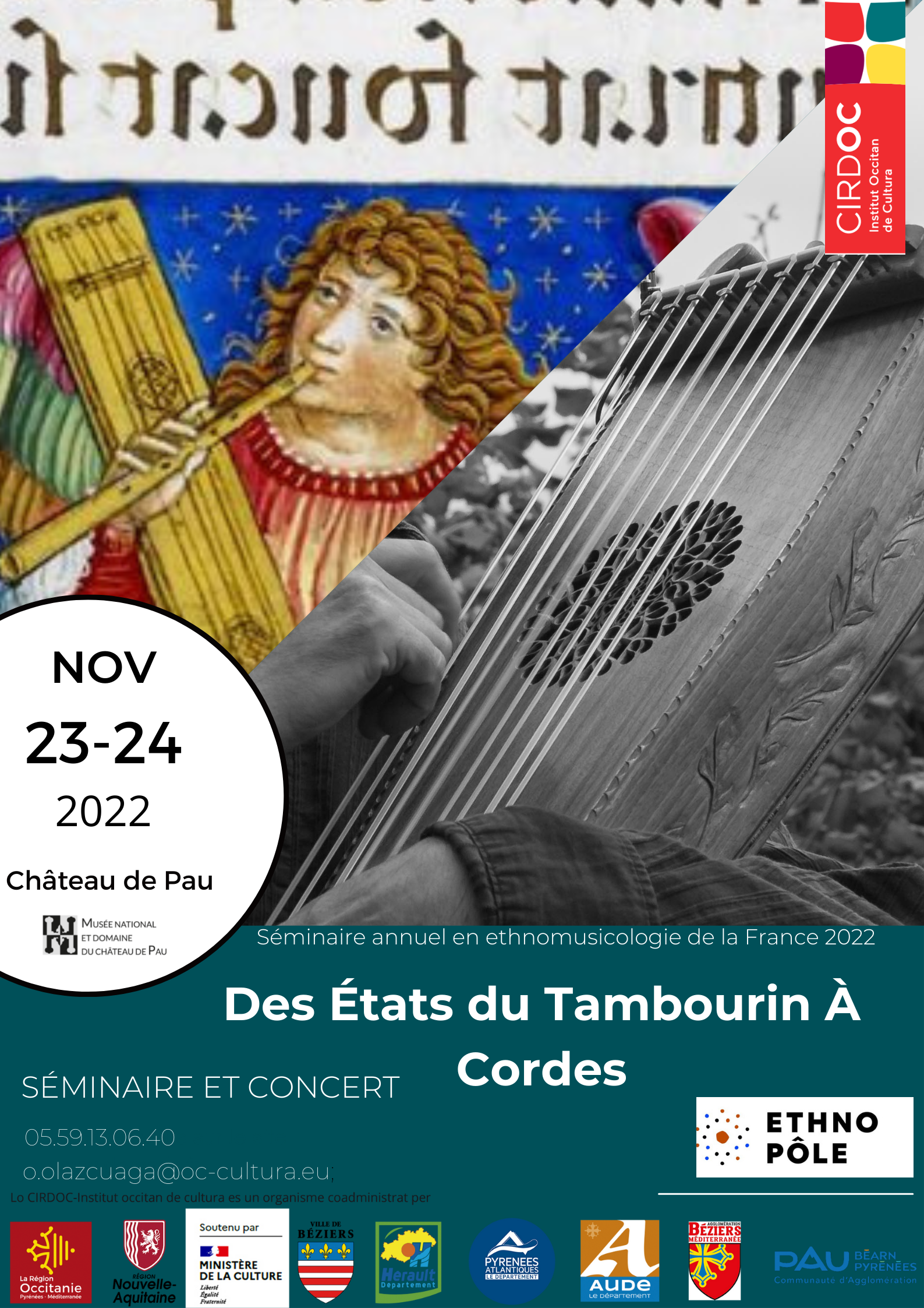 Affiche_Seminaire_concert_Des_etats_des_tambourins_chateau_Pau_2022