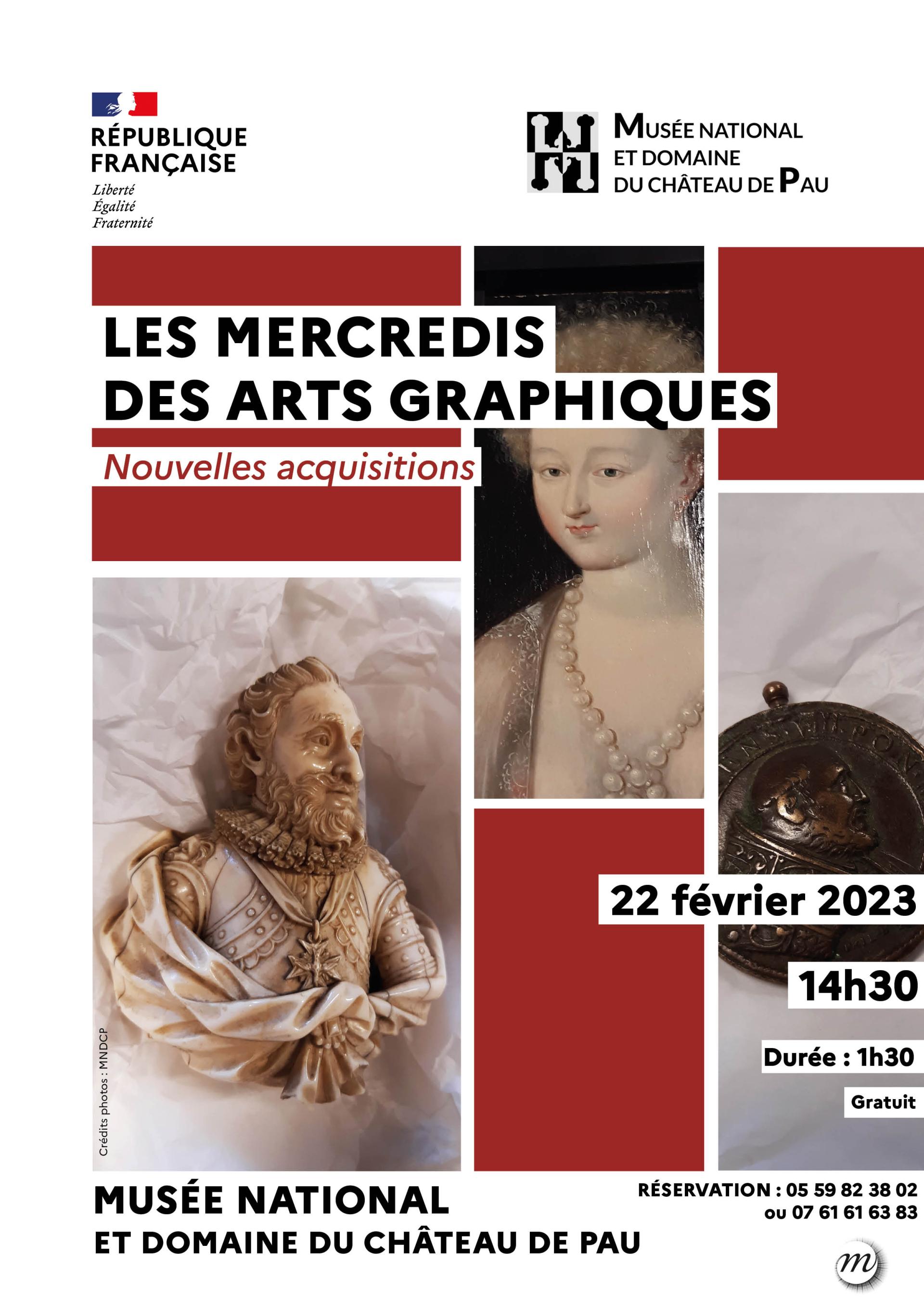 Affiche_mercredis_arts_graphiques_chateau_Pau_FEVRIER_2023